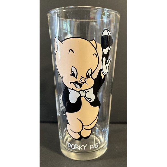 Vintage 1973 Looney Tunes Porky Pig Collector Series PEPSI Glass - Picture 2 of 5